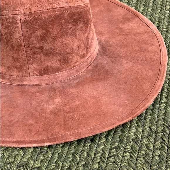 HINGE 100% BROWN LEATHER HAT - Picture 4 of 7